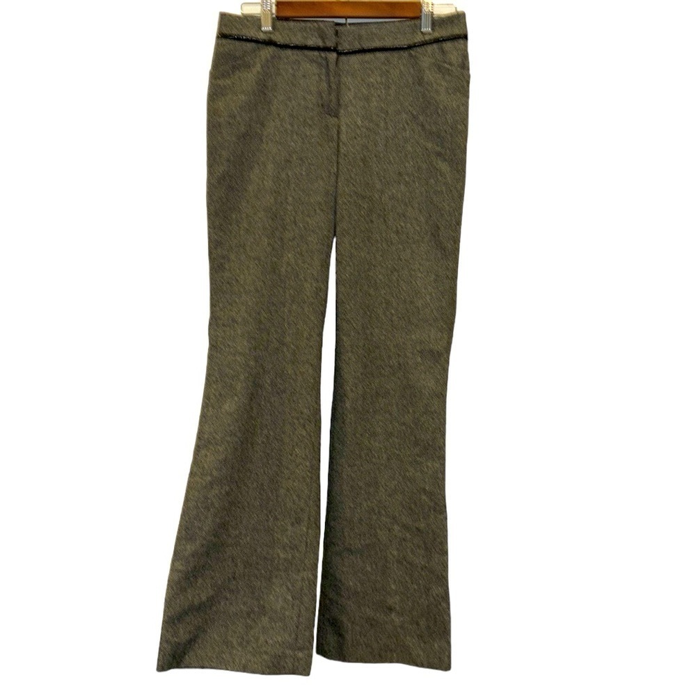 Express Editor Wool Blend Trouser Faux Leather Lined Pants 4 Career